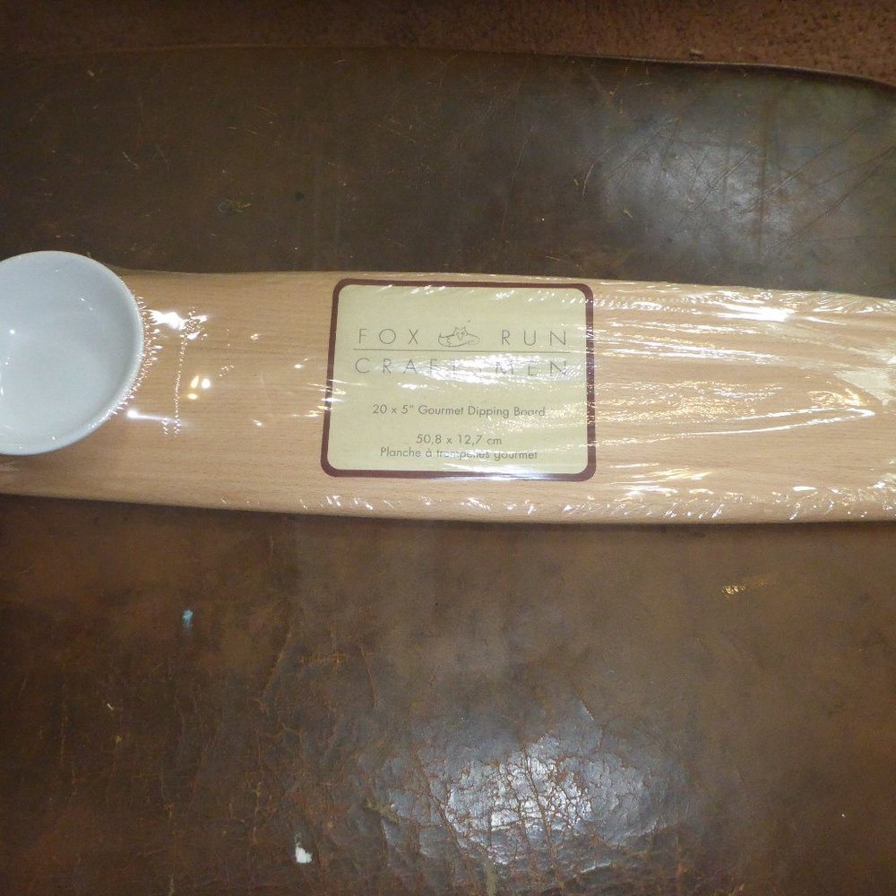 Fox Run Craftsmen 20" x 5" Gourmet Dipping Board - NIP!